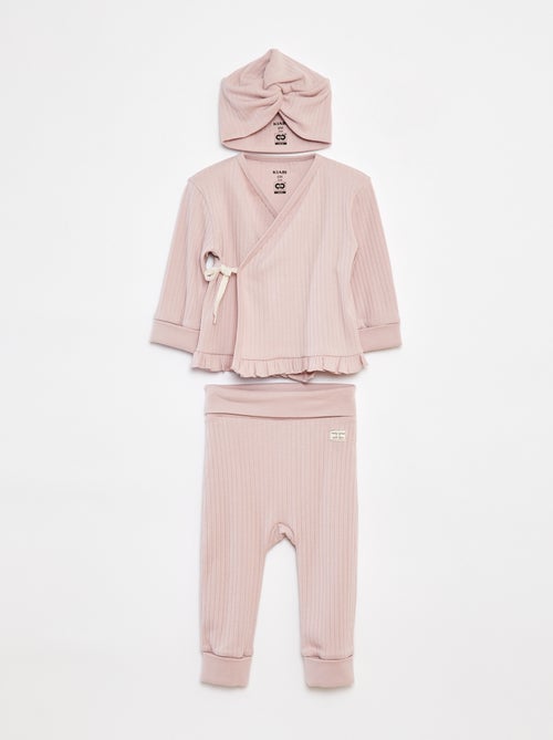 Conjunto pijama + gorro - 3 peças - Kiabi