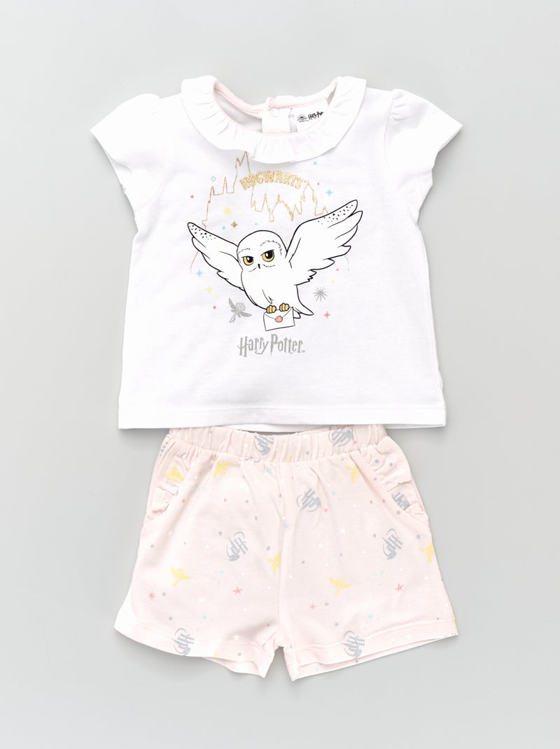 Conjunto pijama 'Harry Potter' Branco/ Rosa - Kiabi