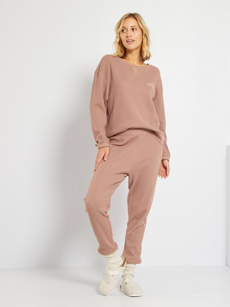 Conjunto pijama MARROM - Kiabi