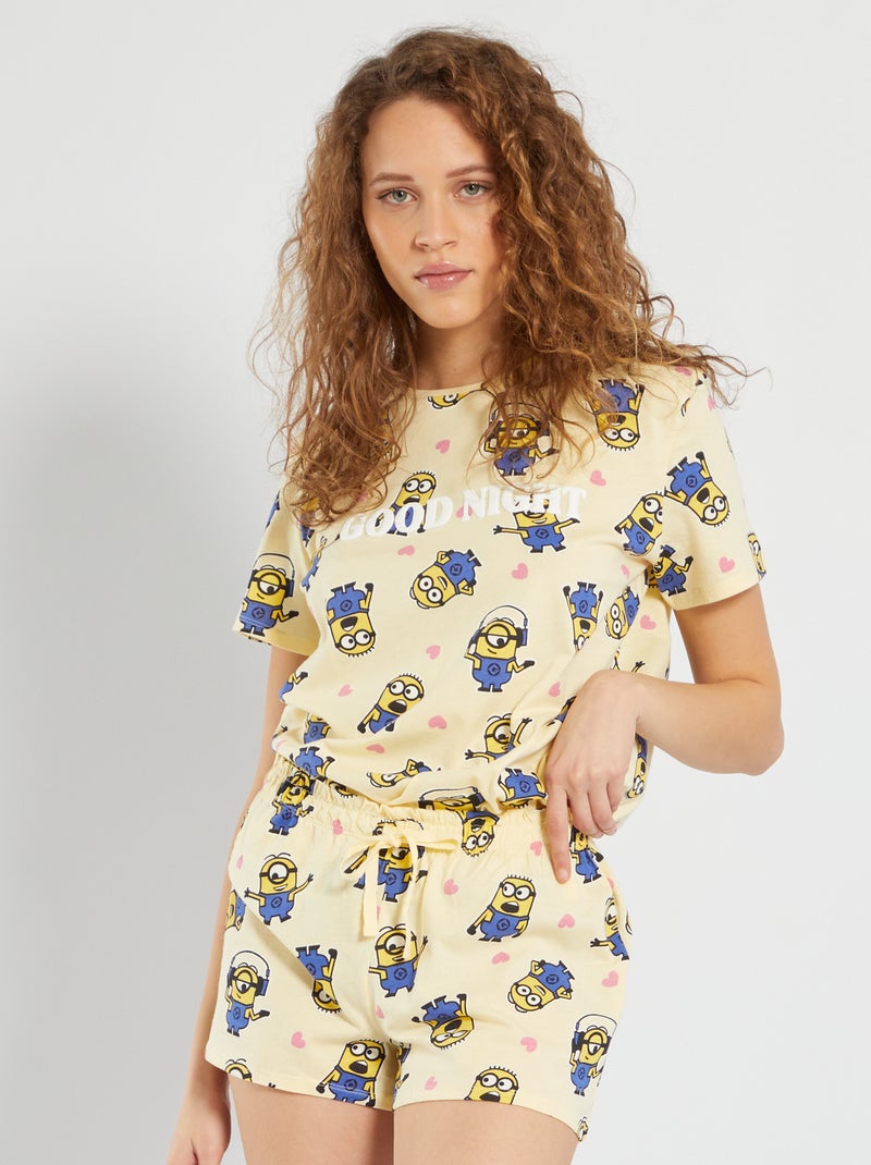 Conjunto pijama 'Mínimos' AMARELO - Kiabi