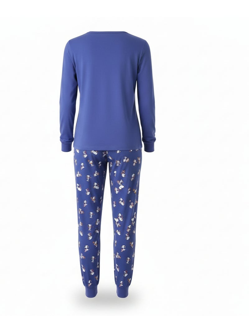 Conjunto pijama mulher leve bordado estampado fantasia ozabi Azul - Kiabi