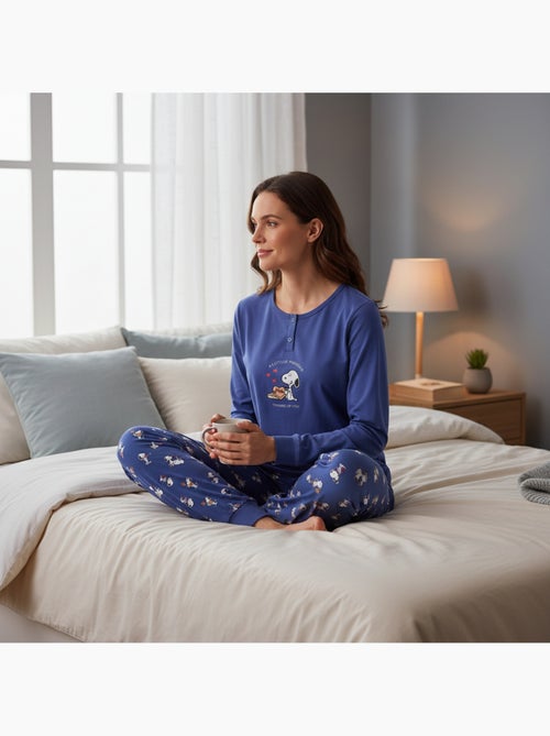 Conjunto pijama mulher leve bordado estampado fantasia ozabi - Kiabi