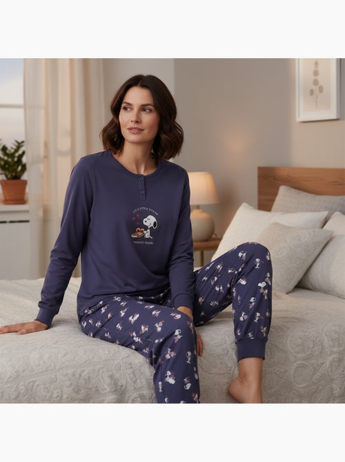 Conjunto pijama mulher leve bordado estampado fantasia ozabi - Kiabi