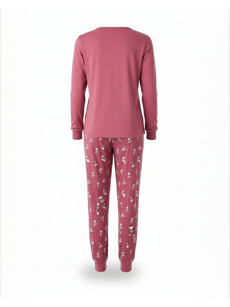Conjunto pijama mulher leve bordado estampado fantasia ozabi Rosa - Kiabi