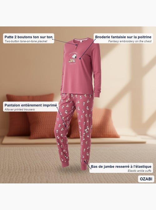 Conjunto pijama mulher leve bordado estampado fantasia ozabi - Kiabi