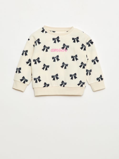 Conjunto pijama parte de cima + calças em polar - Kiabi