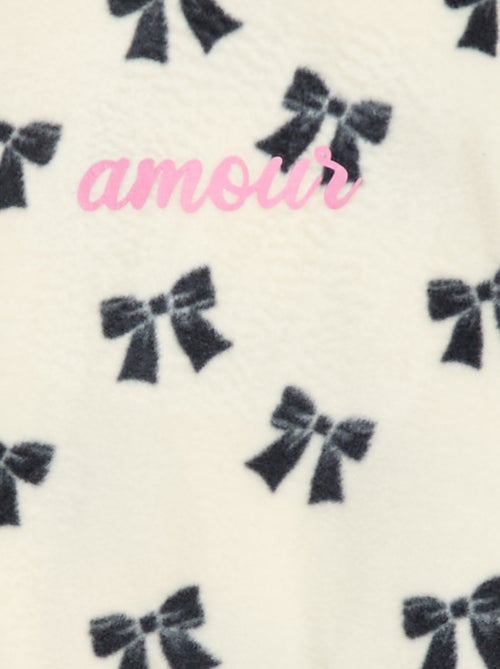 Conjunto pijama parte de cima + calças em polar - Kiabi