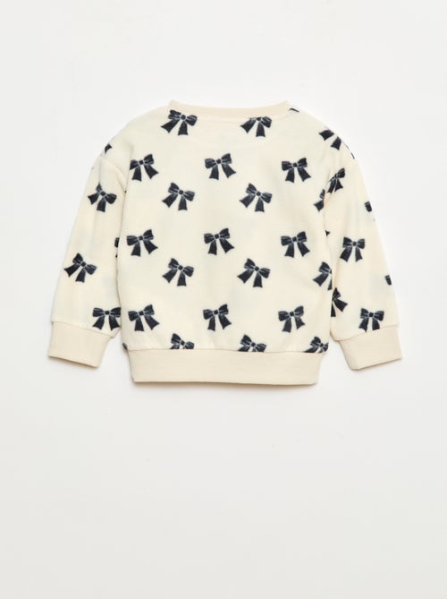 Conjunto pijama parte de cima + calças em polar - Kiabi