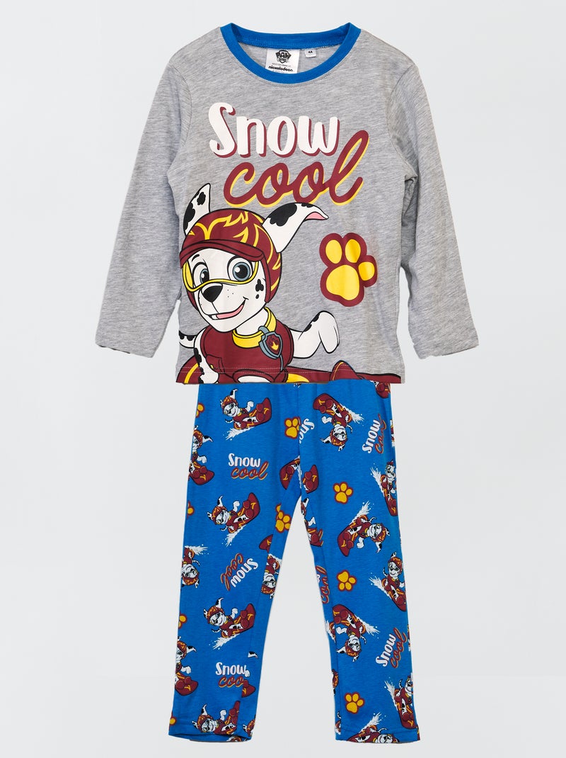 Conjunto pijama 'Patrulha Pata' t-shirt + calças - 2 peças Cinza/ Azul - Kiabi