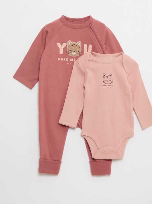 Conjunto pijama quente de fleece & body - Kiabi