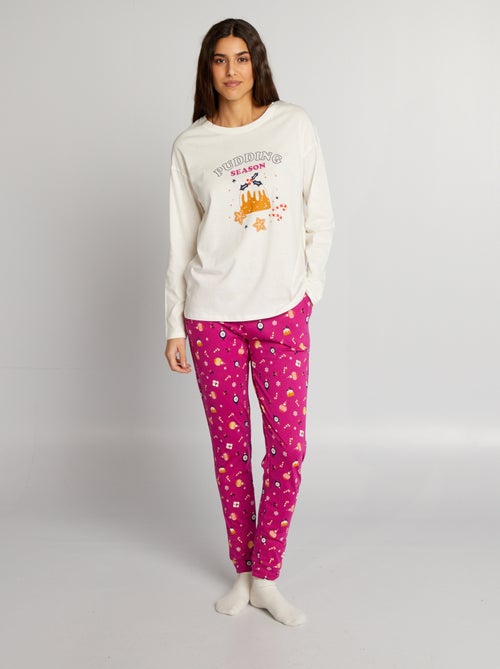 Conjunto pijama t-shirt + calças - 2 peças - Kiabi