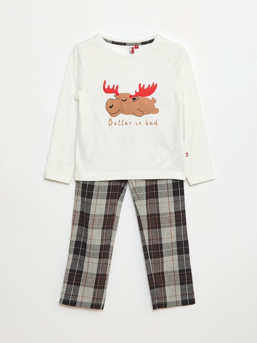 Conjunto pijama t-shirt + calças - 2 peças - Kiabi