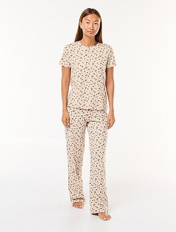 Conjunto pijama t-shirt + calças - 2 peças