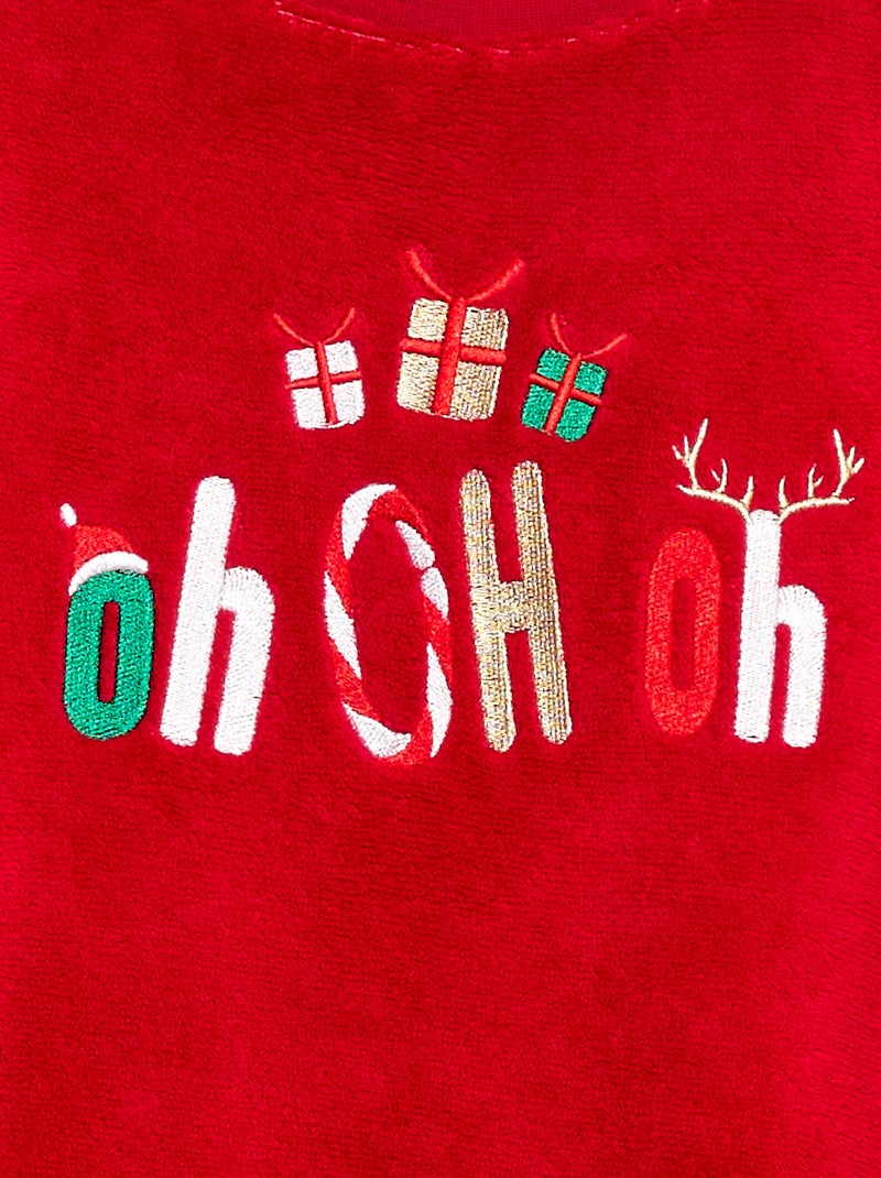 Conjunto pijama t-shirt + calças - 2 peças Vermelho - Kiabi