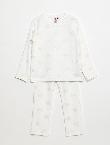 Conjunto pijama t-shirt + calças em polar - 2 peças