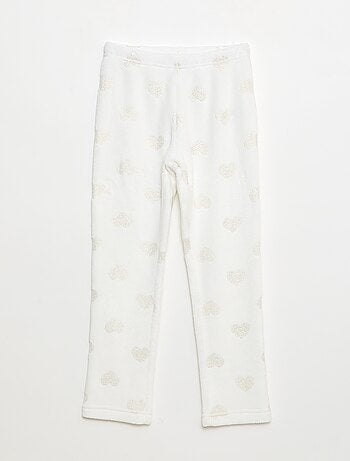 Conjunto pijama t-shirt + calças em polar - 2 peças