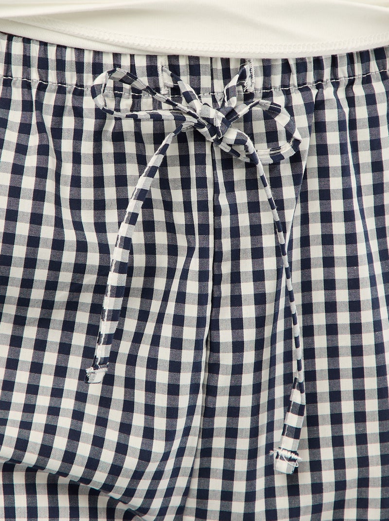 Conjunto pijama t-shirt + calças em popelina 'Angel' - 2 peças Azul - Kiabi