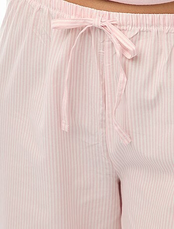 Conjunto pijama t-shirt + calças em popelina 'Angel' - 2 peças