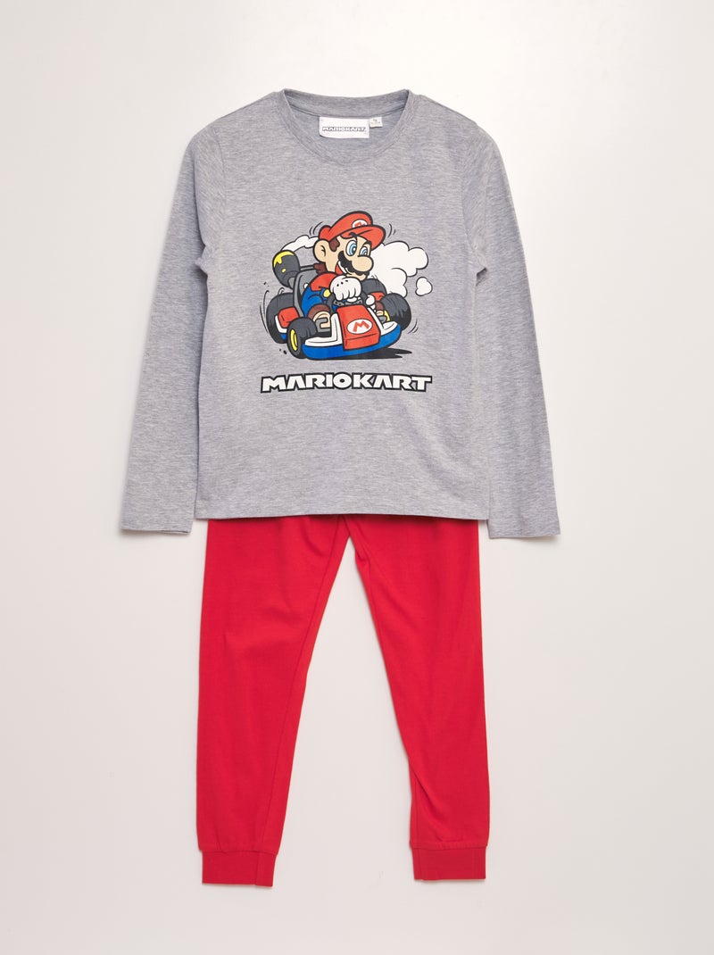 Conjunto pijama t-shirt + calças 'Mario' - 2 peças CINZA - Kiabi