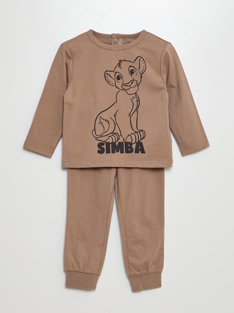 Conjunto pijama t-shirt + calças 'Simba' 'Disney' - 2 peças BEGE - Kiabi