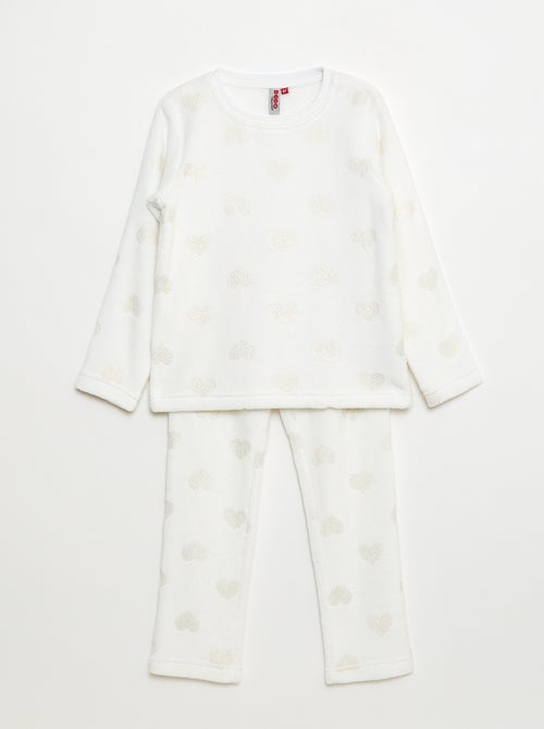 Conjunto pijama t-shirt + calções em polar - 2 peças - Kiabi