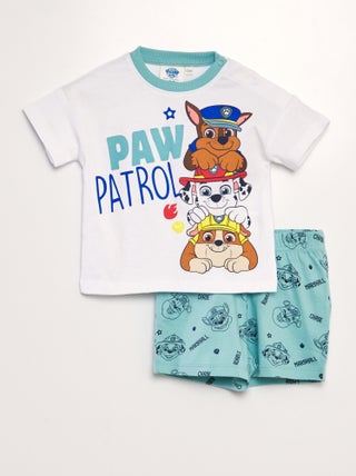 Conjunto pijama t-shirt + calções 'Patrulha Pata'