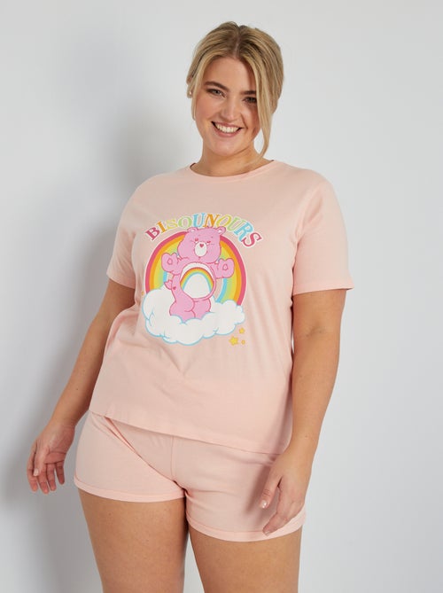 Conjunto pijama t-shirt + calções 'Ursinhos Carinhosos' -  2 peças - Kiabi