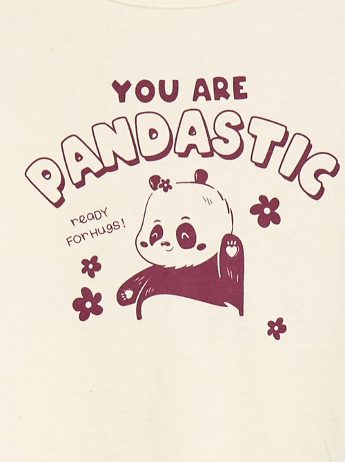 Conjunto pijama t-shirt + legging estampado - 2 peças - Kiabi