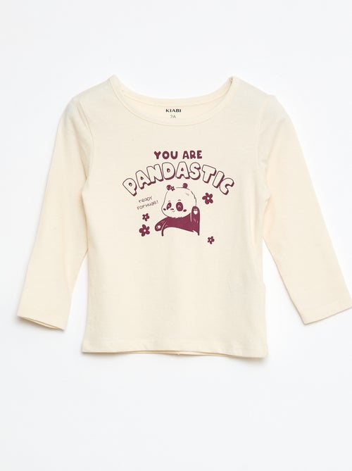 Conjunto pijama t-shirt + legging estampado - 2 peças - Kiabi