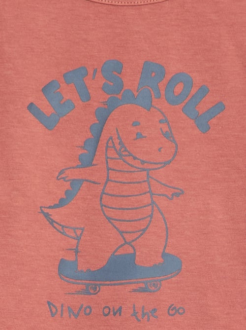 Conjunto pijama t-shirt + leggings com estampado - 2 peças - Kiabi