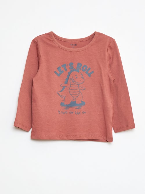 Conjunto pijama t-shirt + leggings com estampado - 2 peças - Kiabi