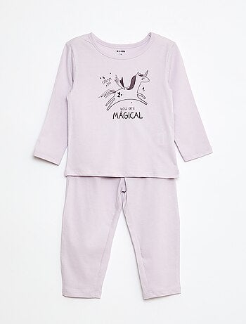 Conjunto pijama t-shirt + leggings com estampado - 2 peças