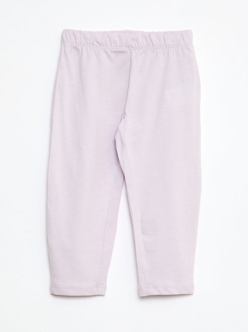 Conjunto pijama t-shirt + leggings estampado - 2 peças - Kiabi