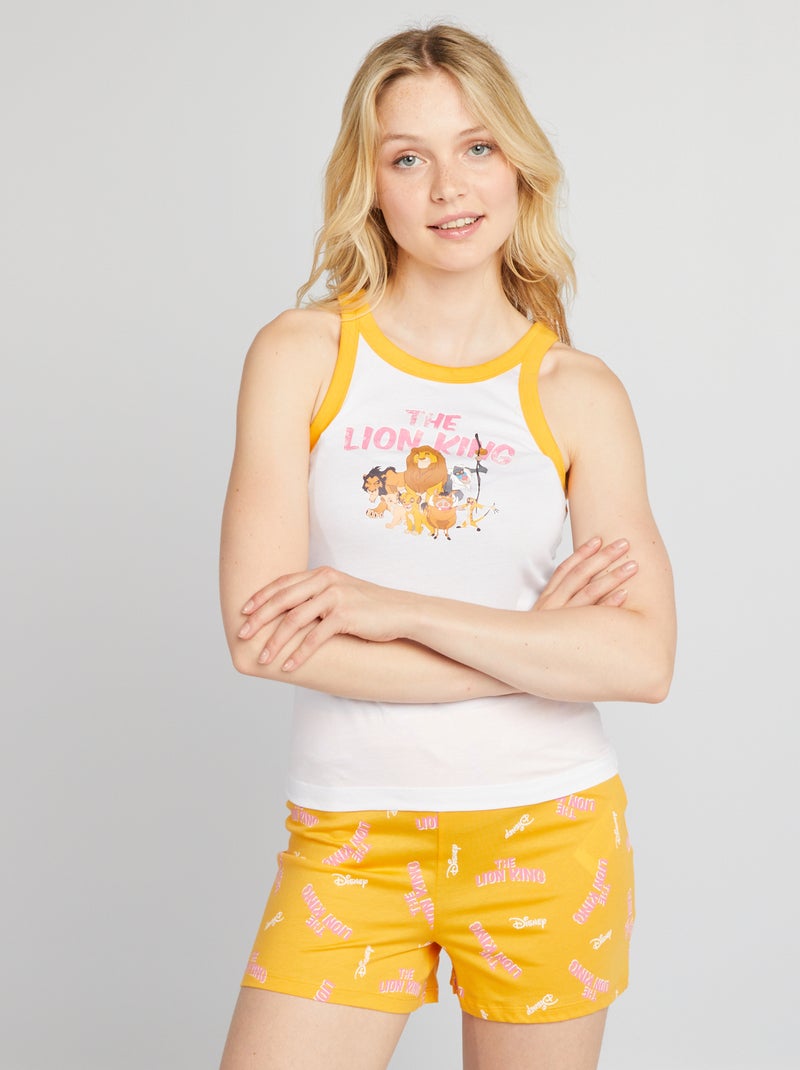 Conjunto pijama top + calções 'Mufasa' - 2 peças BRANCO - Kiabi