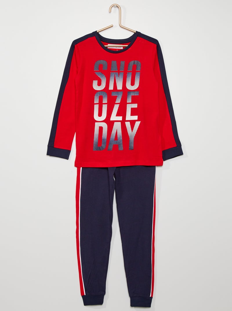 Conjunto pijama Vermelho/ Azul - Kiabi