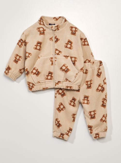 Conjunto polar sweatshirt + calças - 2 peças - Kiabi