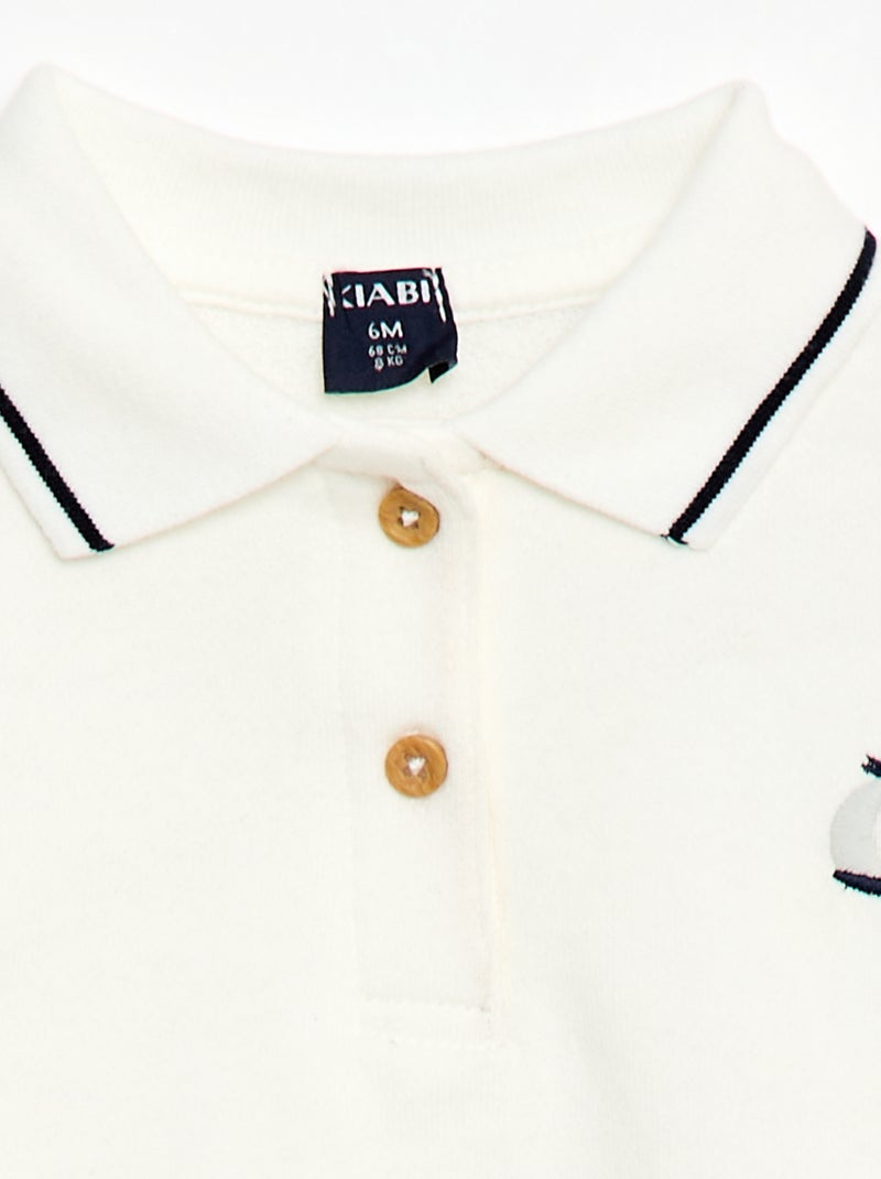 Conjunto polo + calças - 2 peças Branco - Kiabi