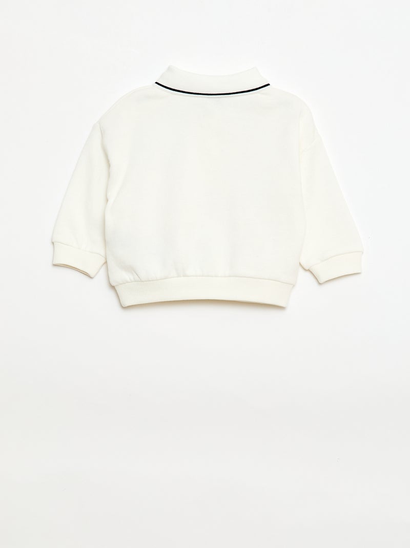 Conjunto polo + calças - 2 peças Branco - Kiabi
