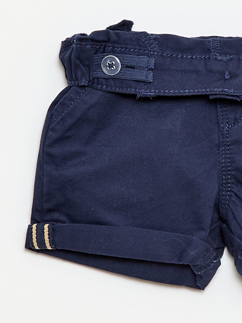 Conjunto polo + calções - 2 peças Bege - Kiabi