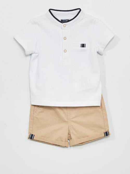 Conjunto polo + calções - 2 peças - Kiabi