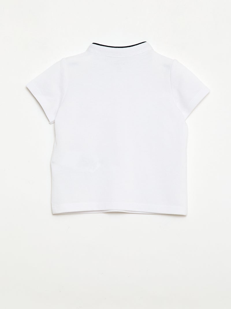 Conjunto polo + calções - 2 peças Branco - Kiabi