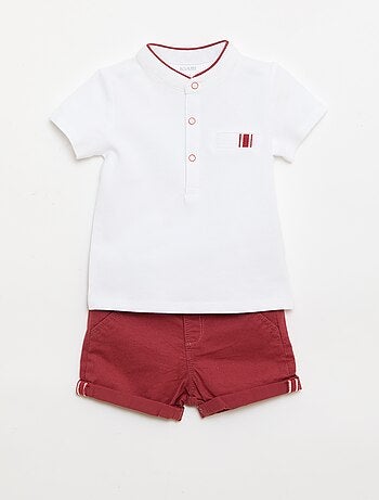 Conjunto polo + calções - 2 peças
