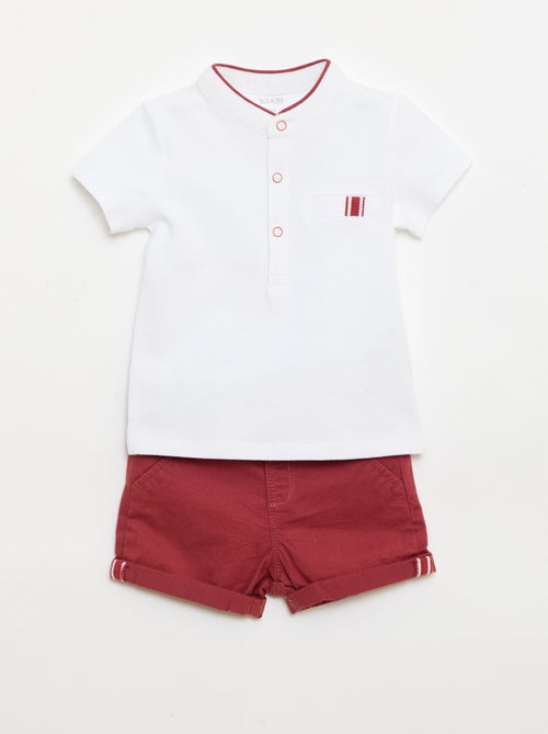 Conjunto polo + calções - 2 peças - Kiabi