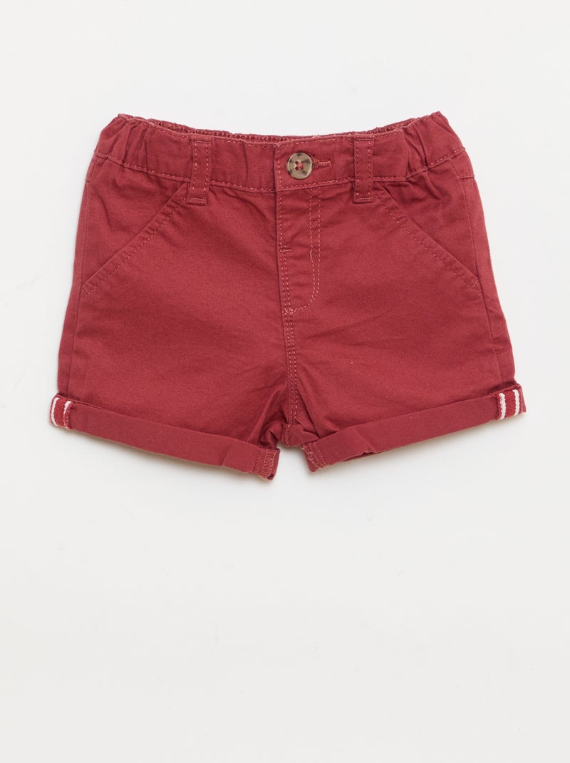 Conjunto polo + calções - 2 peças Castanho - Kiabi