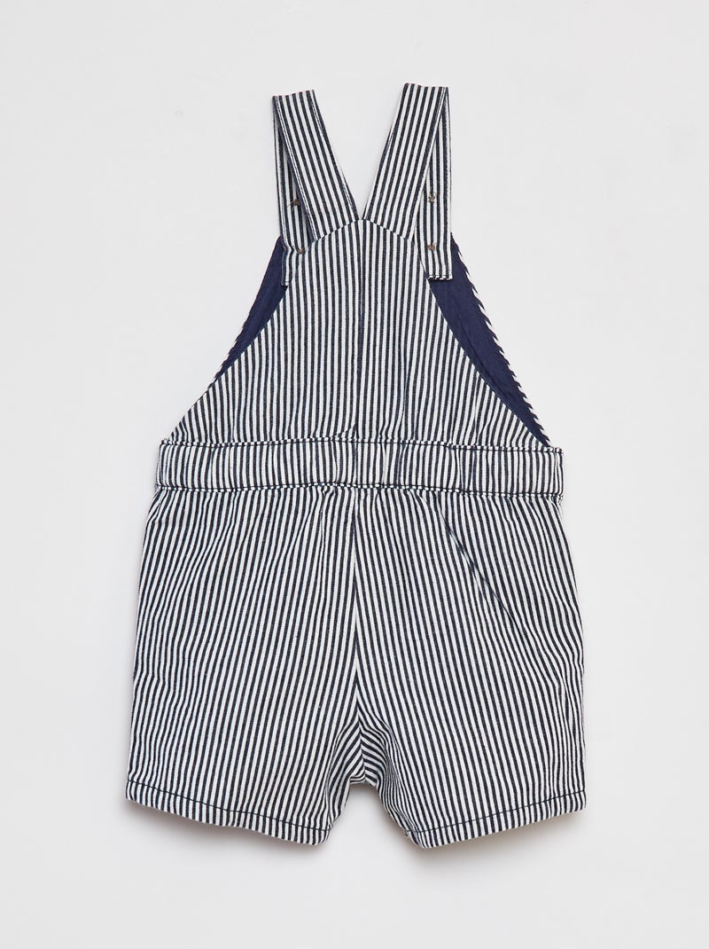 Conjunto polo + jardineiras  - 2 peças BRANCO - Kiabi