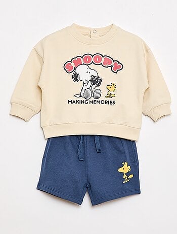 Conjunto 'Snoopy' 2 peças sweat + calções