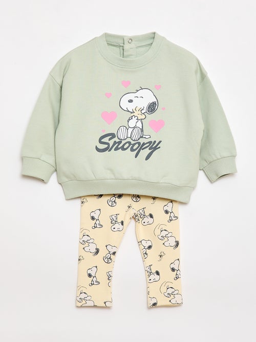 Conjunto 'Snoopy' 2 peças Sweatshirt + legging - Kiabi