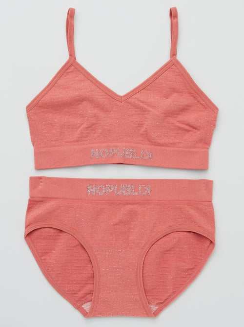 Conjunto soutien + cuecas 'No Publik' - Kiabi