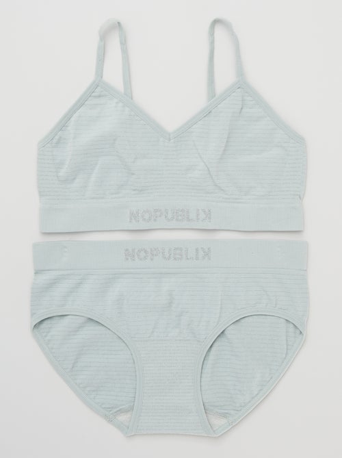 Conjunto soutien + cuecas 'No Publik' - Kiabi