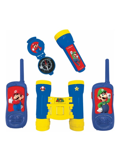 Conjunto super mario aventura com walkie talkies até 120 m, binóculos e bússola - Kiabi